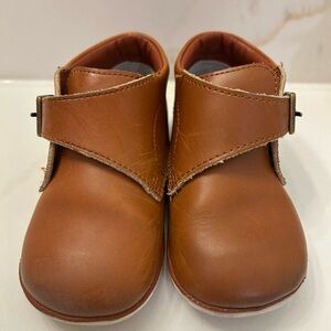 L’amour Angel toddler boys Finch 2168 Brown leather dress shoes
